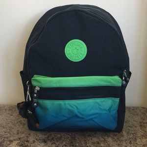 Kipling Ombré Blue and Green Backpack